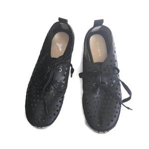 Nine West Black Perforated Leather Sneakers